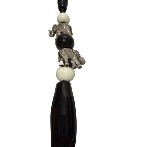 Handcrafted Elephant Beaded Necklace Fashion Jewelry Safari - Picture 8 of 12
